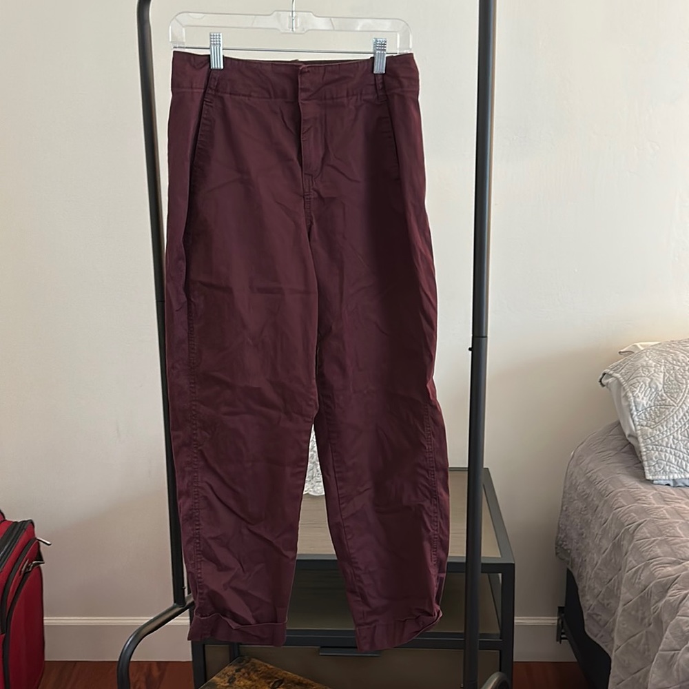 Burgundy chino pants